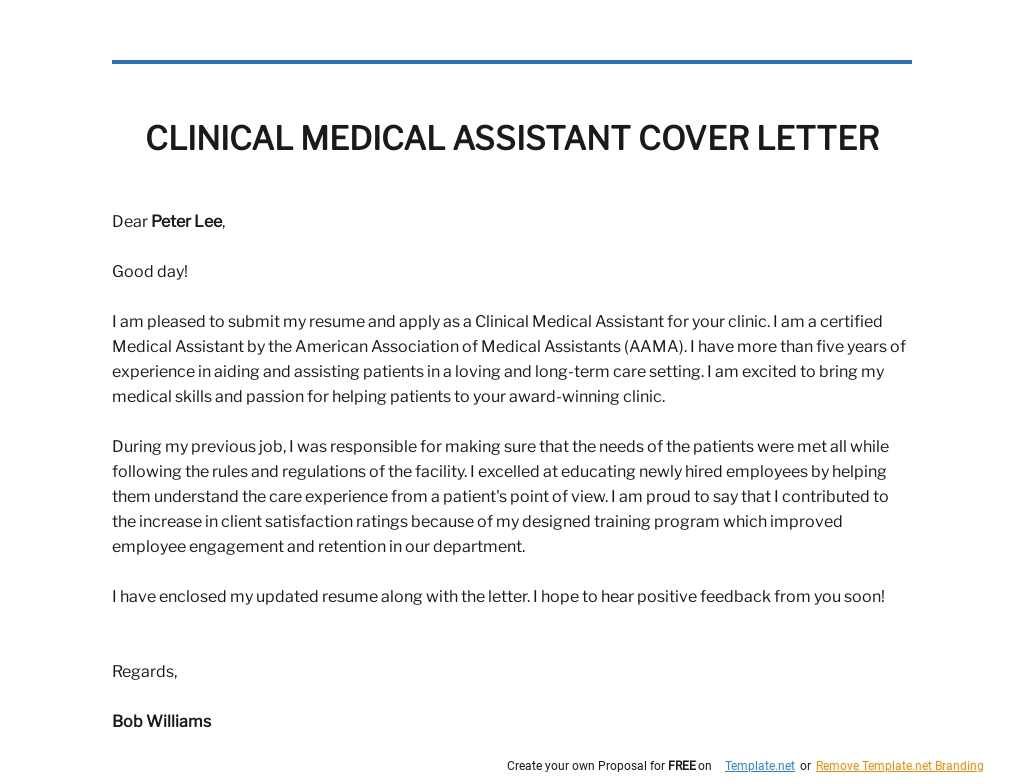 Free School Clerical Assistant Cover Letter Template - Google Docs ...