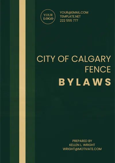 Free City Of Calgary Fence Bylaws Template to Edit Online
