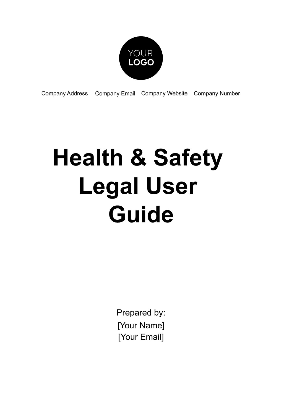 Free Health & Safety Legal User Guide Template