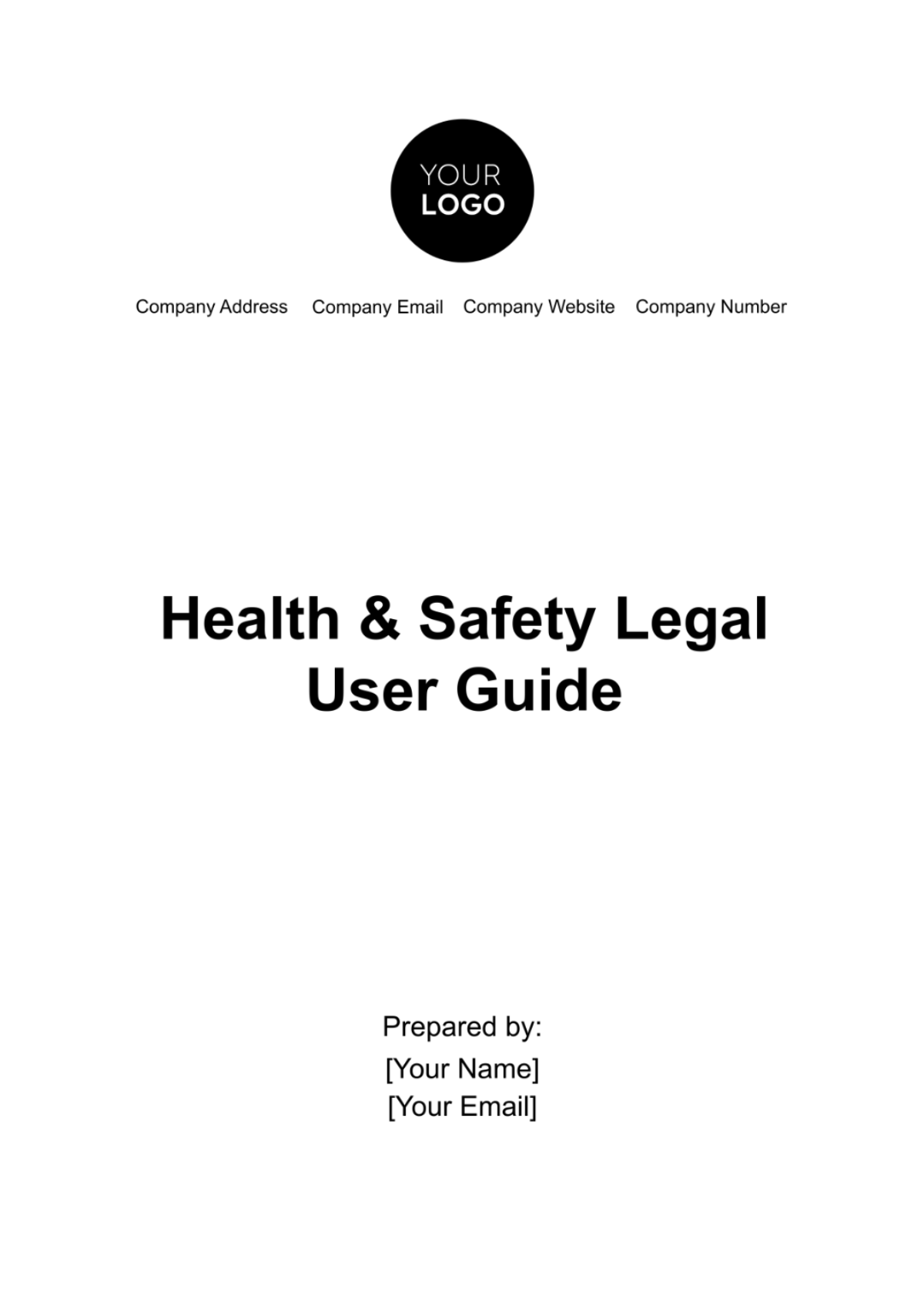 Free Health & Safety Legal User Guide Template