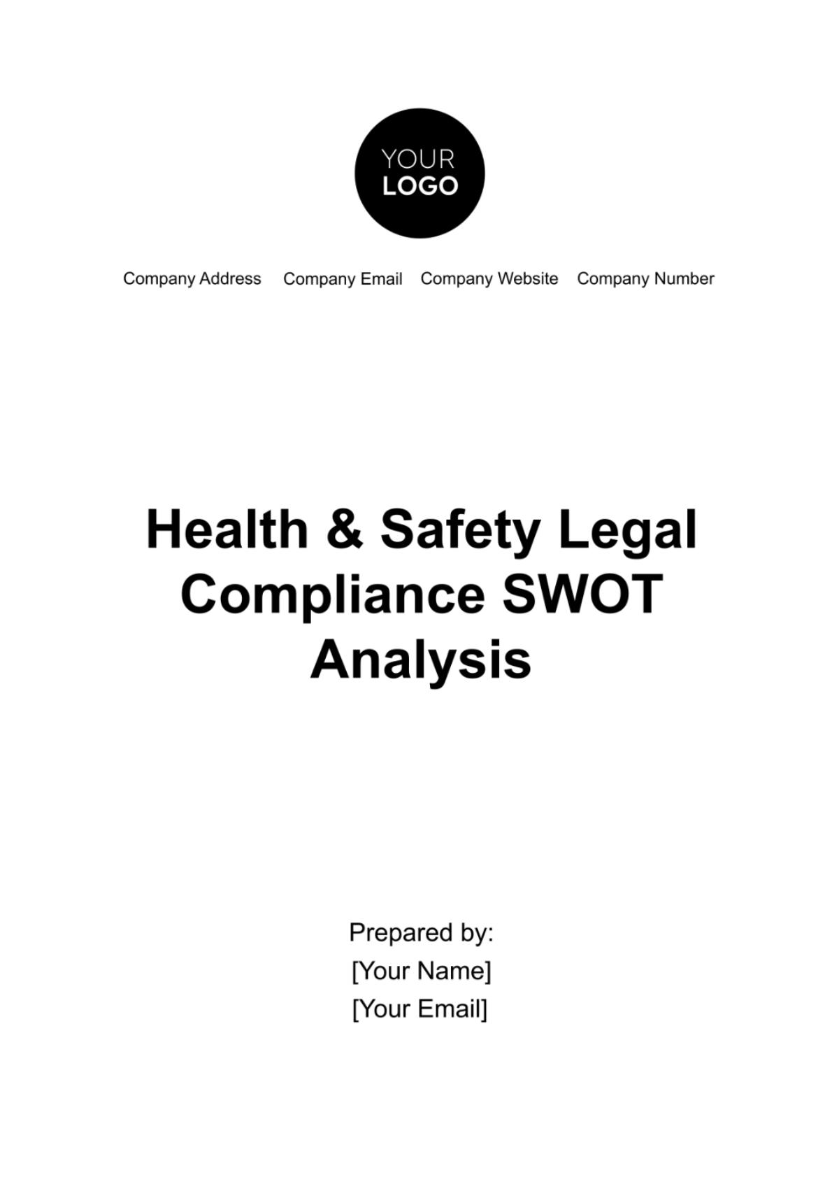 Health & Safety Legal Compliance SWOT Analysis Template - Edit Online & Download