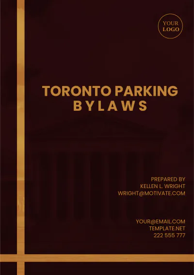 Free Toronto Parking Bylaws Template to Edit Online