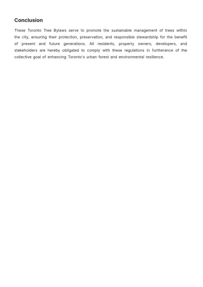 Free Toronto Tree Bylaws Template to Edit Online