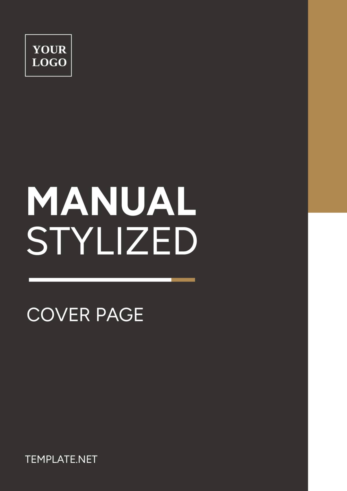 Manual Stylized Cover Page Template