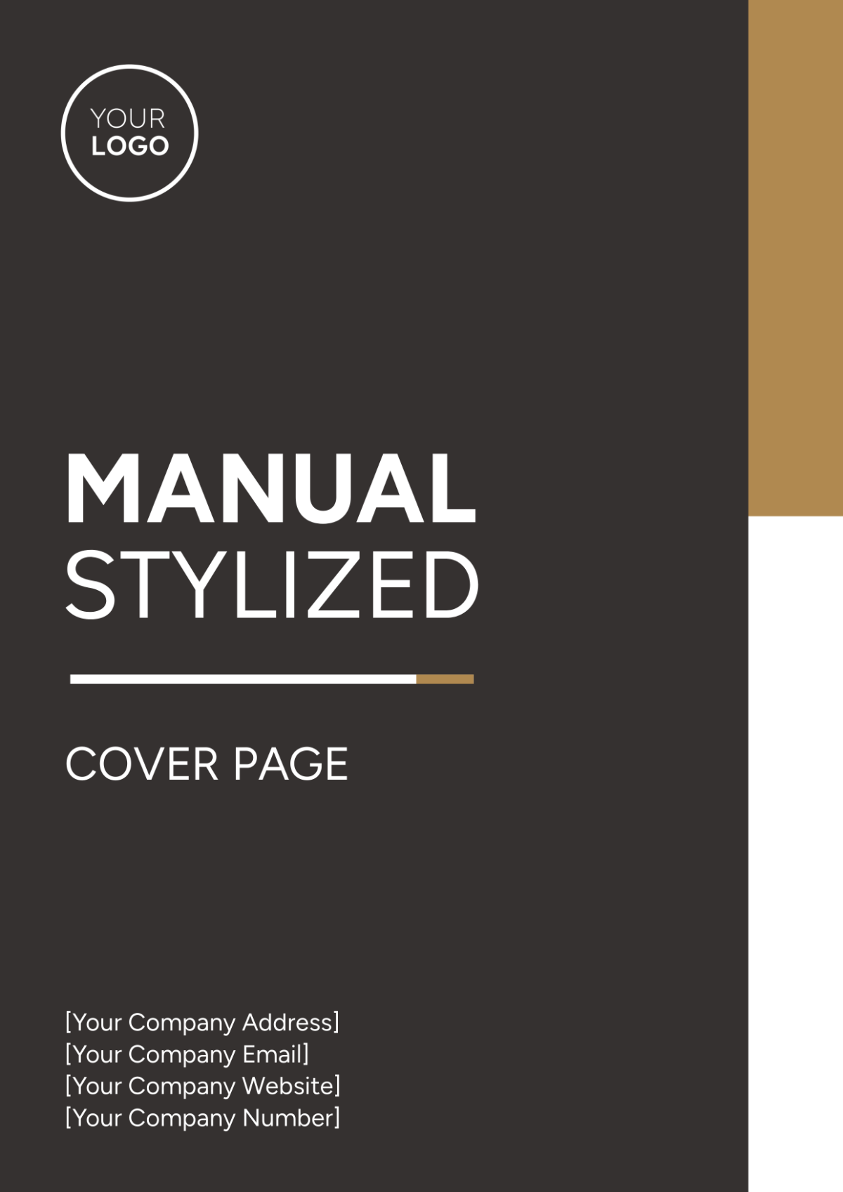 Manual Stylized Cover Page