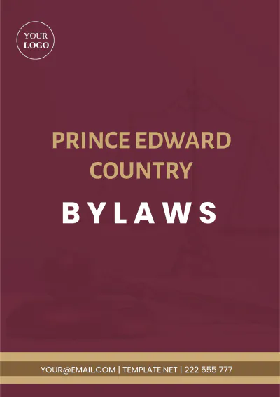 Free Prince Edward County Bylaws Template to Edit Online