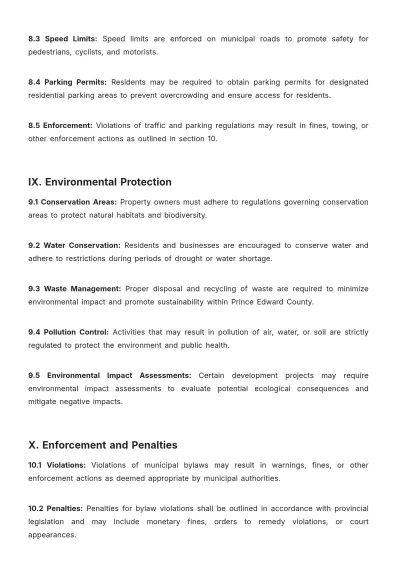 Free Prince Edward County Bylaws Template to Edit Online