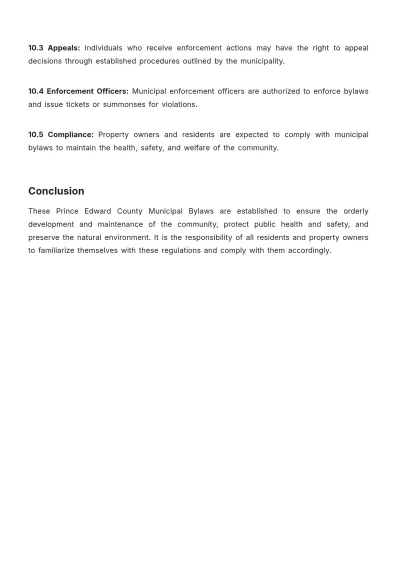Free Prince Edward County Bylaws Template to Edit Online