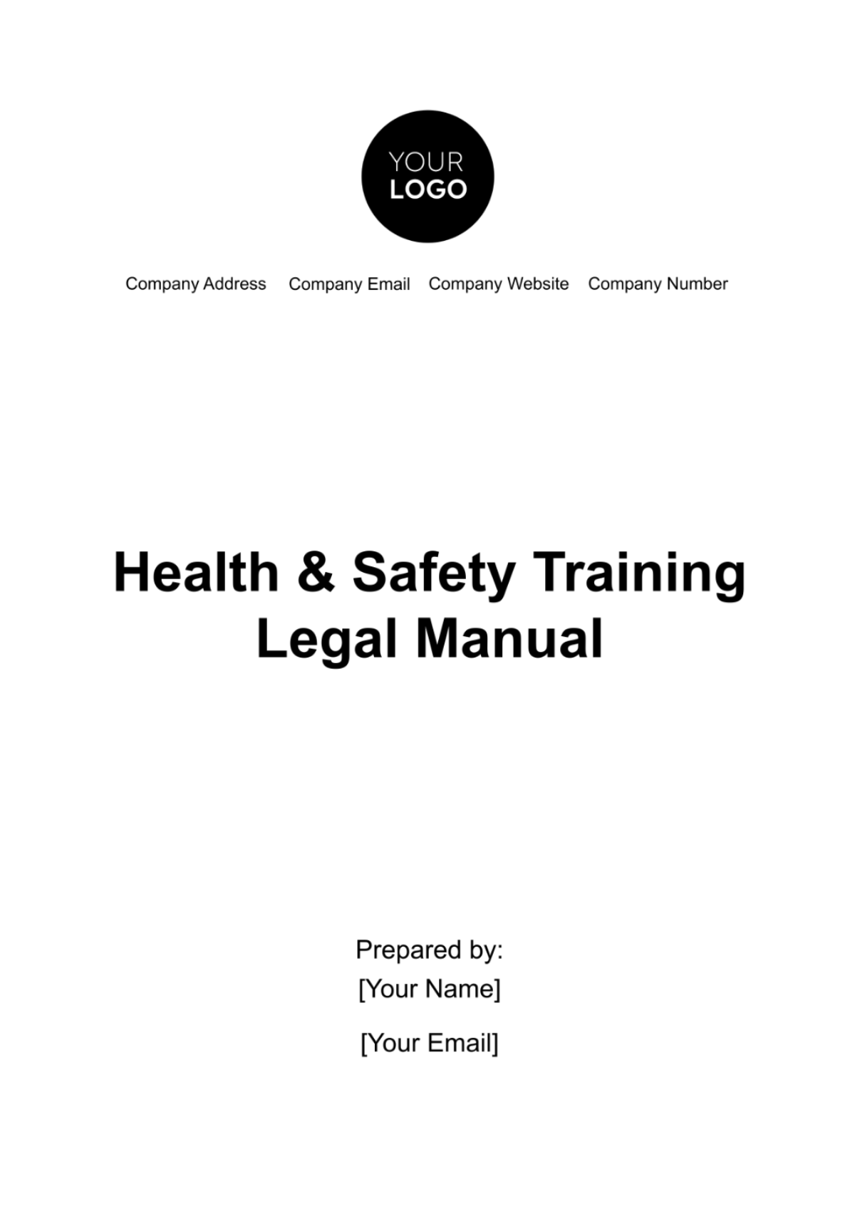 Health & Safety Training Legal Manual Template - Edit Online & Download