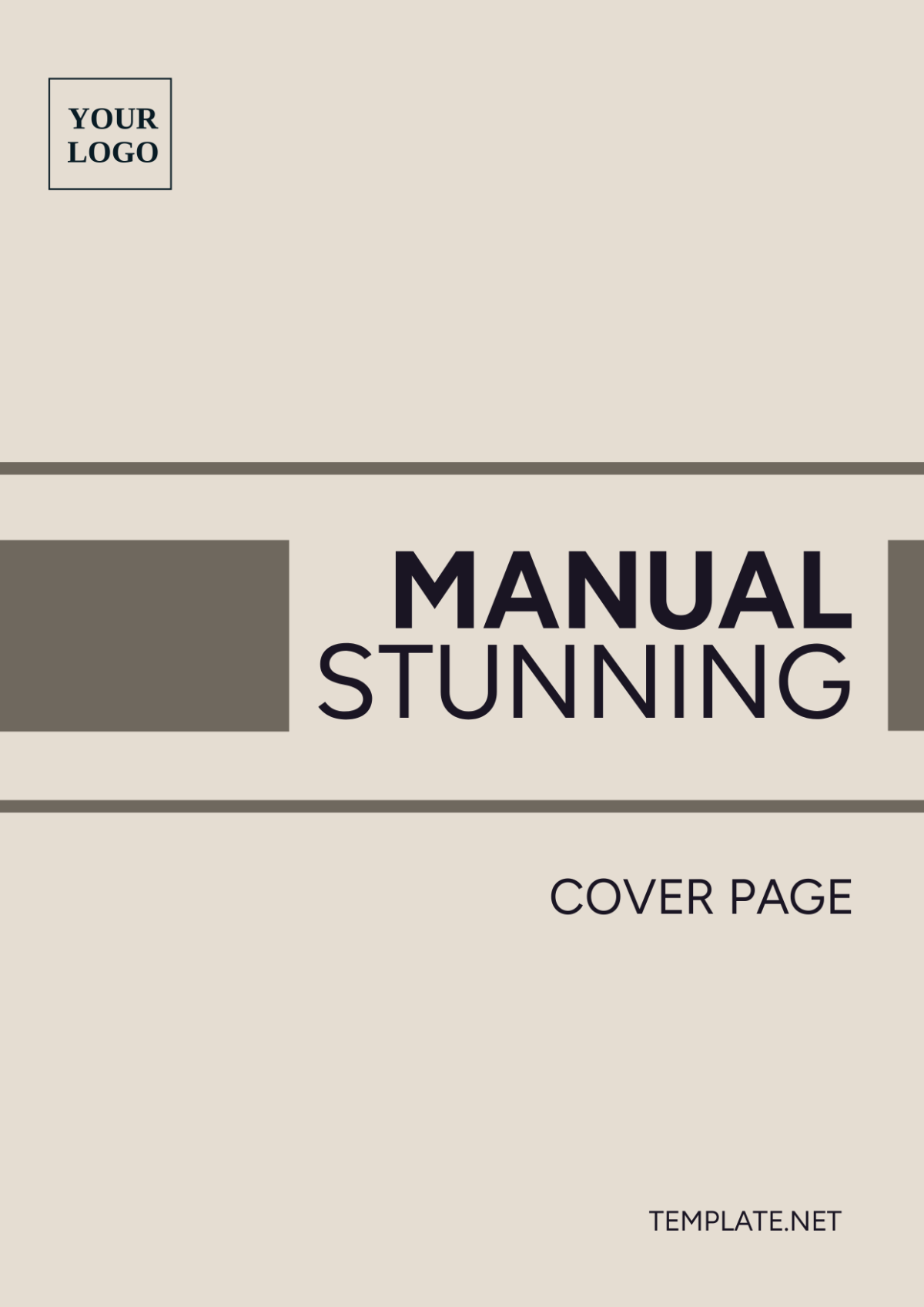 Manual Stunning Cover Page Template
