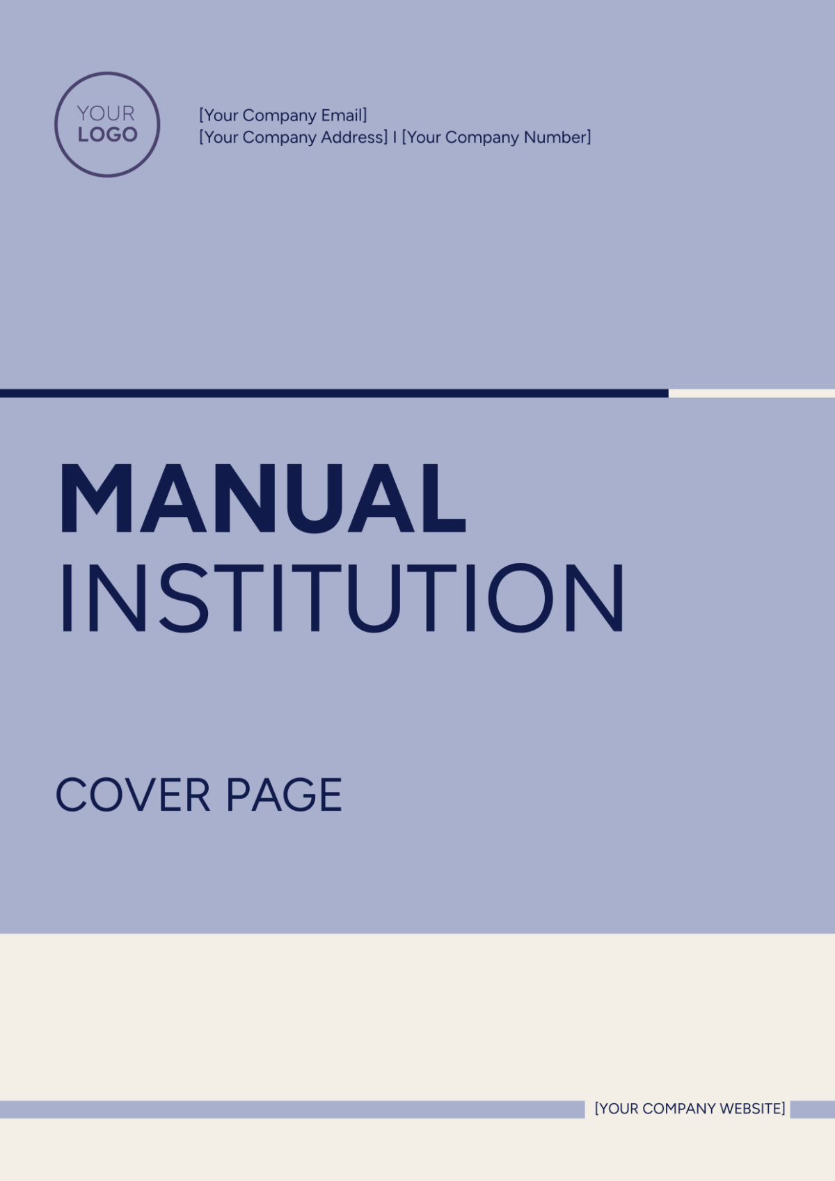 Manual Institutional Cover Page