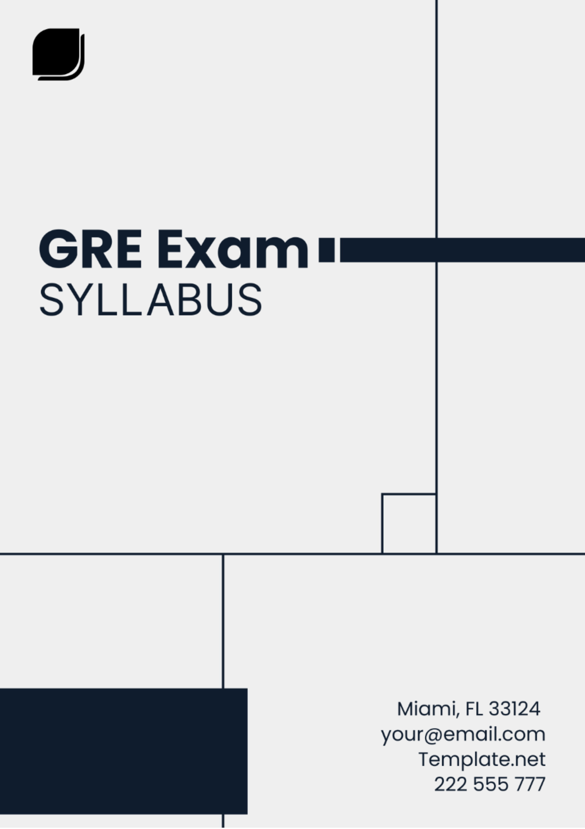 GRE Exam Syllabus Template