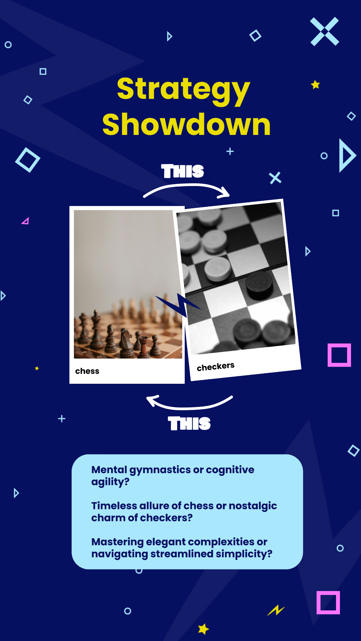 Free Chess or Checkers This or That Story Template