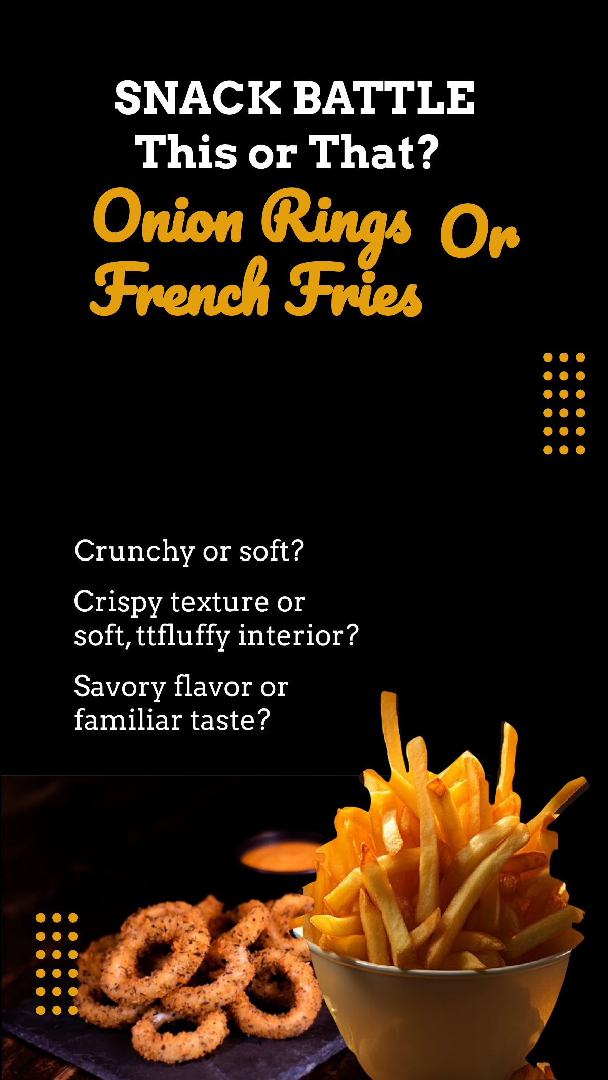 Free Onion Rings or French Fries This or That Instagram Story Template