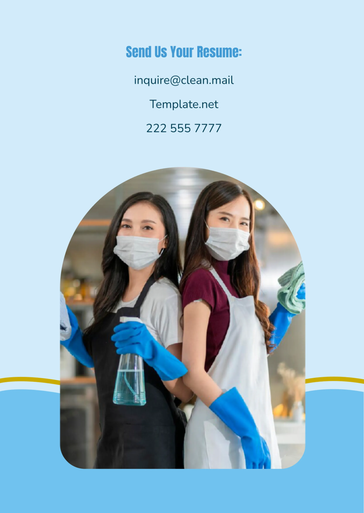 Free Cleaning Services Talent Acquisition Ad Template to Edit Online