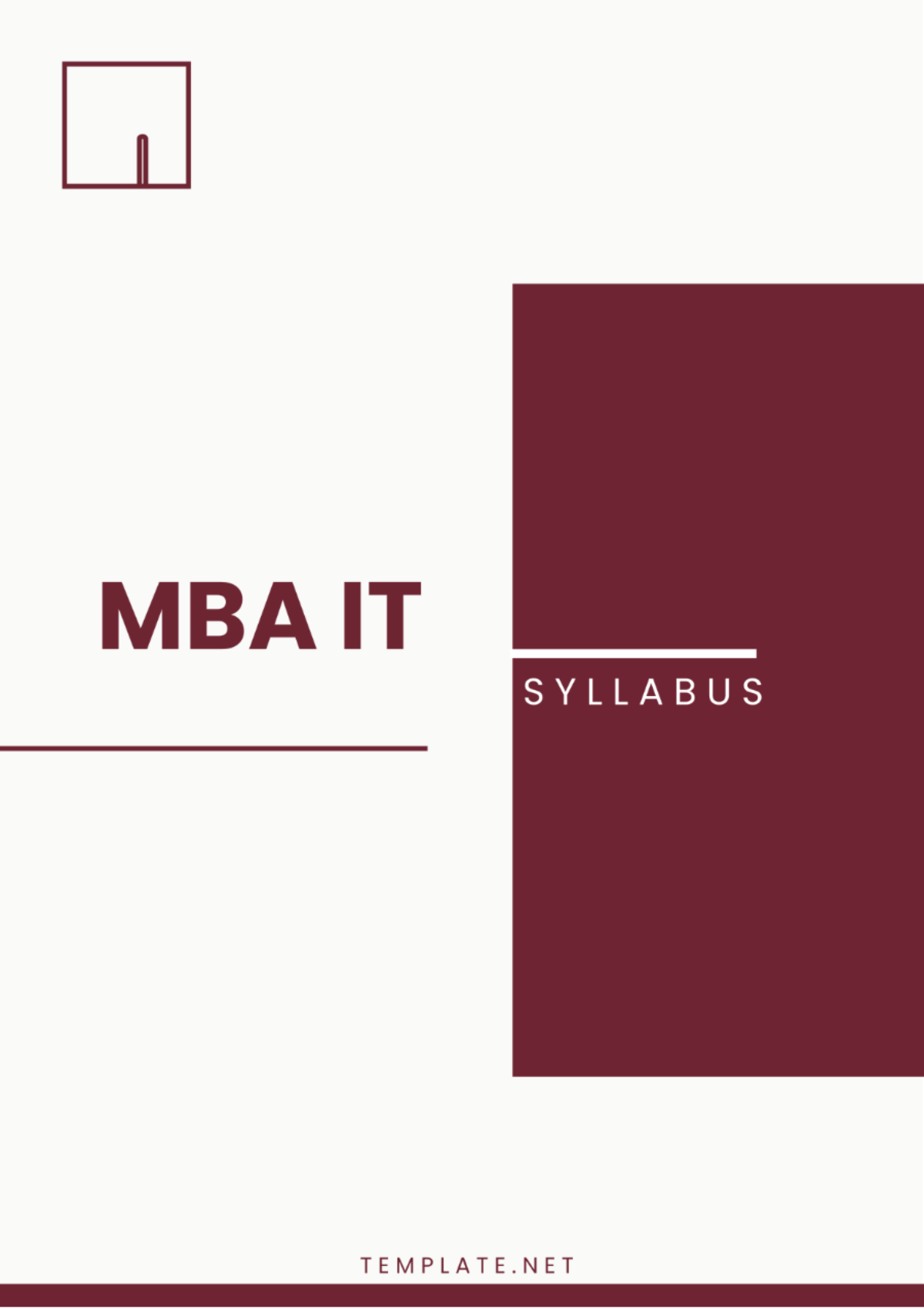 Free MBA IT Syllabus Template