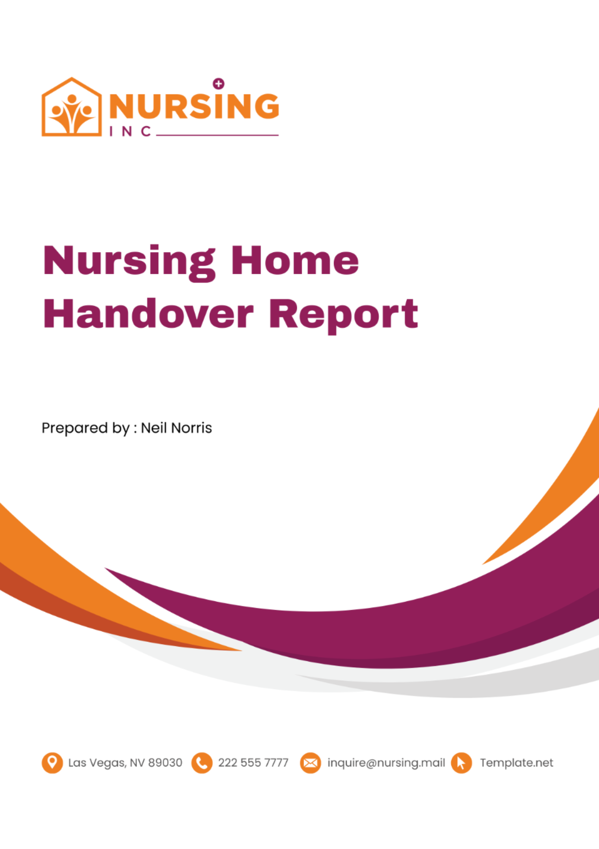 Nursing Home Handover Report Template