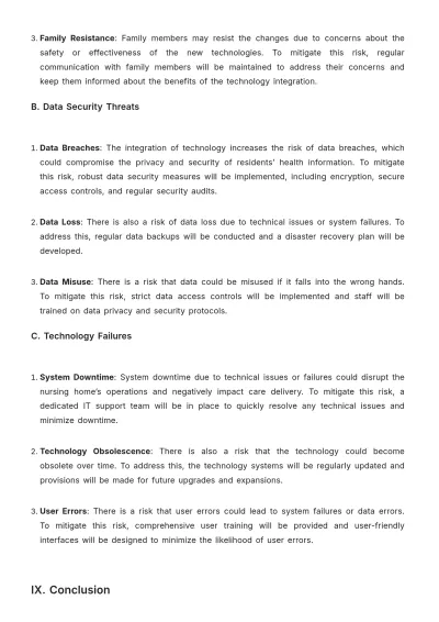 Free Nursing Home Technology Integration Proposal Template to Edit Online