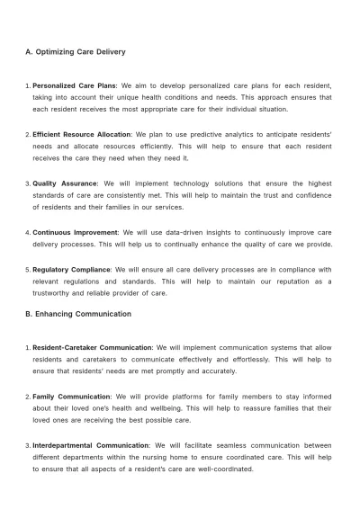 Free Nursing Home Technology Integration Proposal Template to Edit Online