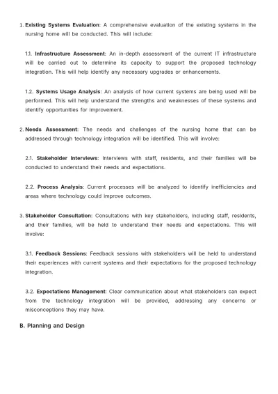 Free Nursing Home Technology Integration Proposal Template to Edit Online