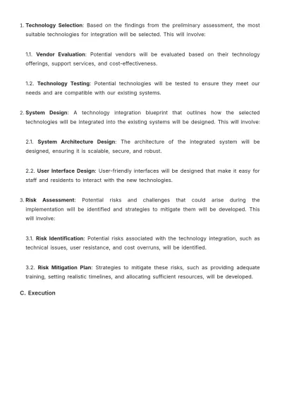Free Nursing Home Technology Integration Proposal Template to Edit Online