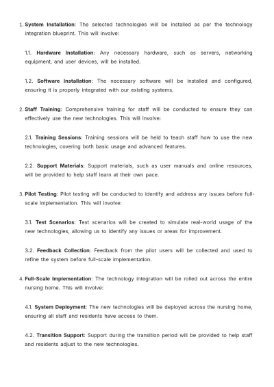 Free Nursing Home Technology Integration Proposal Template to Edit Online