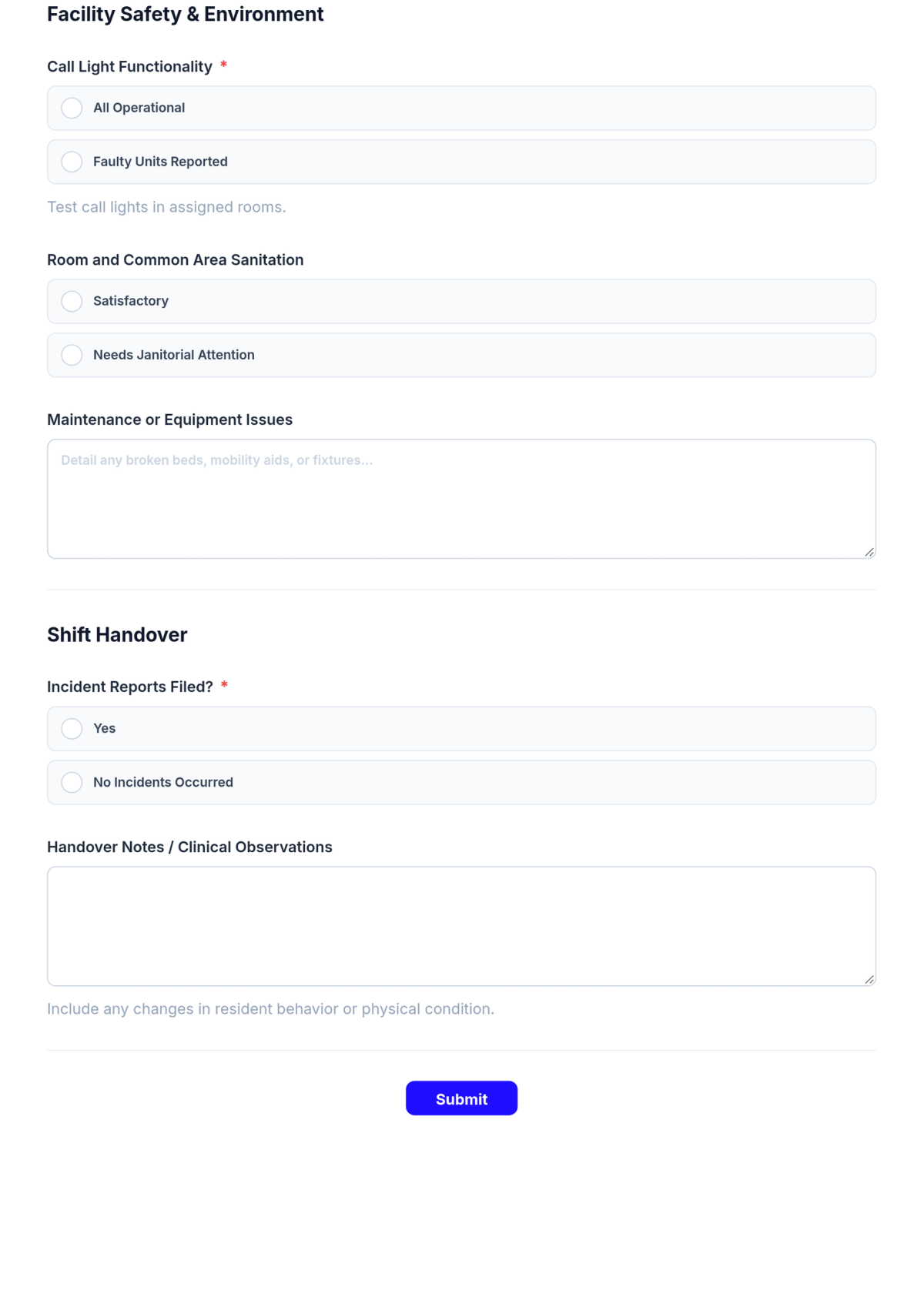 Free Nursing Home Daily Checklist Template & AI Maker