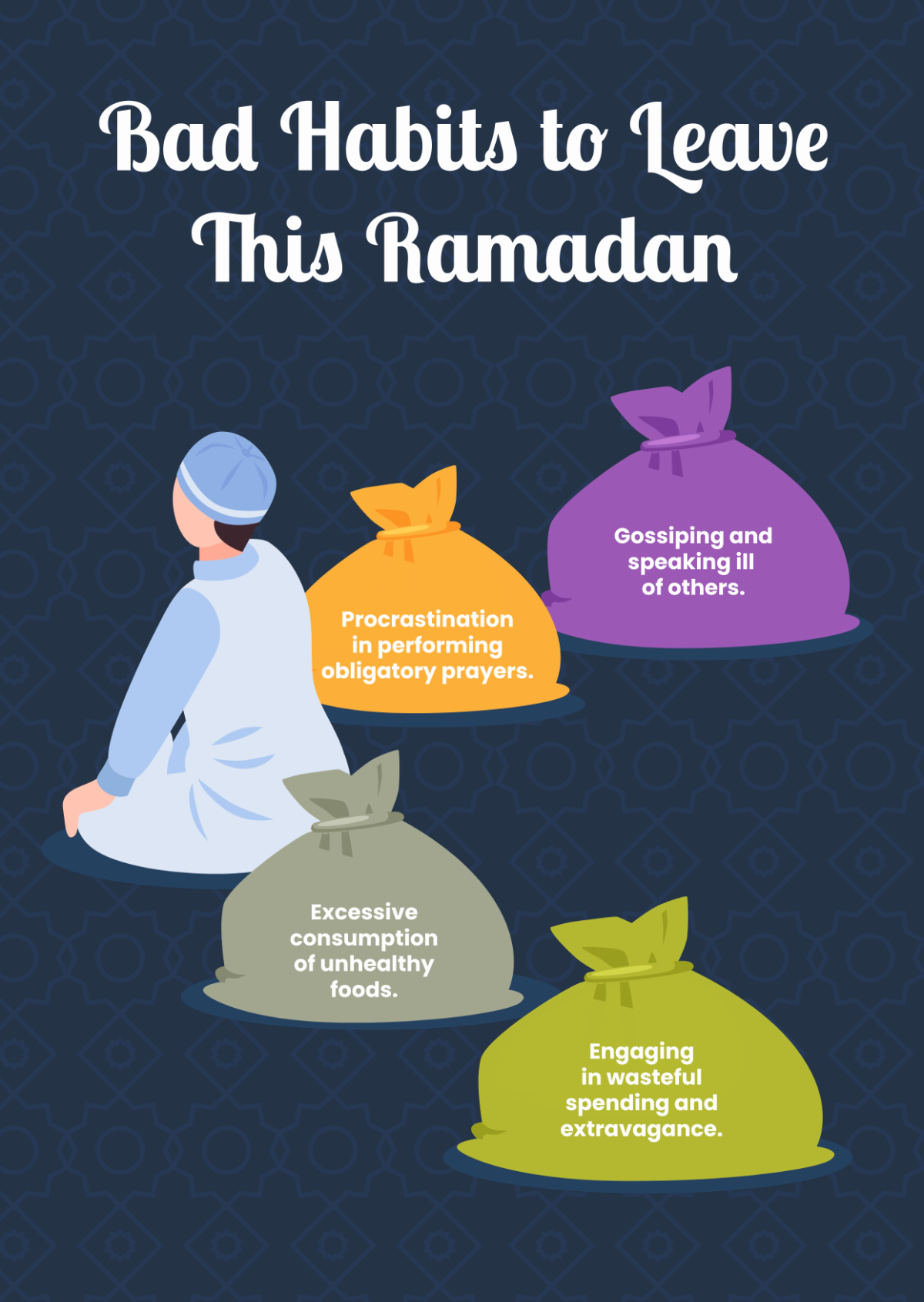 Bad habits to leave this Ramadan Template