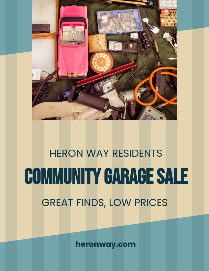 Community Garage Sale Flyer Template [Free JPG] Illustrator, Word