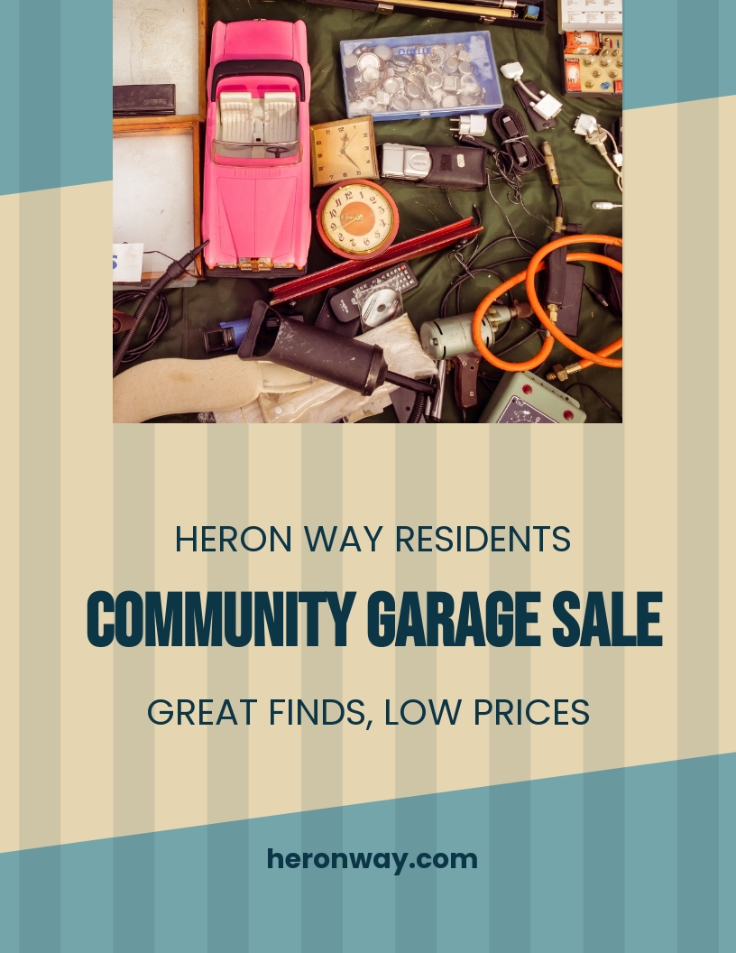 Garage Sale Flyer Template in Illustrator InDesign Word Apple Pages