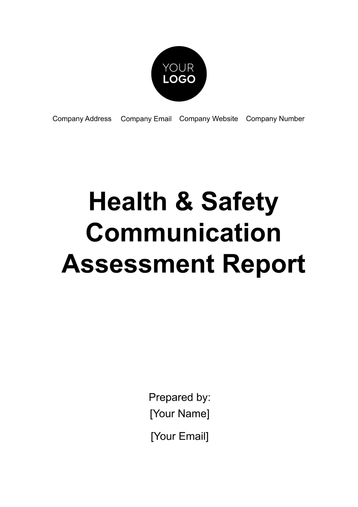 Free Health & Safety Communication Assessment Report Template