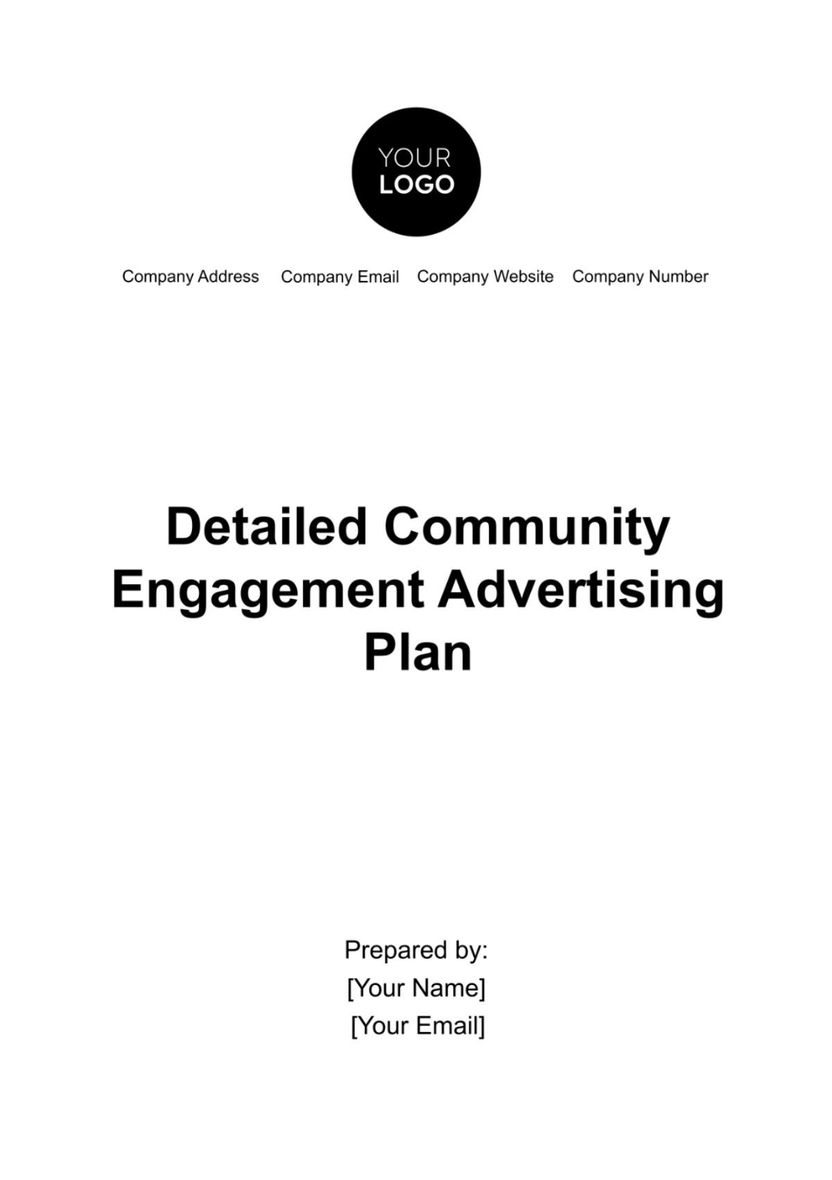 Detailed Community Engagement Advertising Plan Template - Edit Online & Download