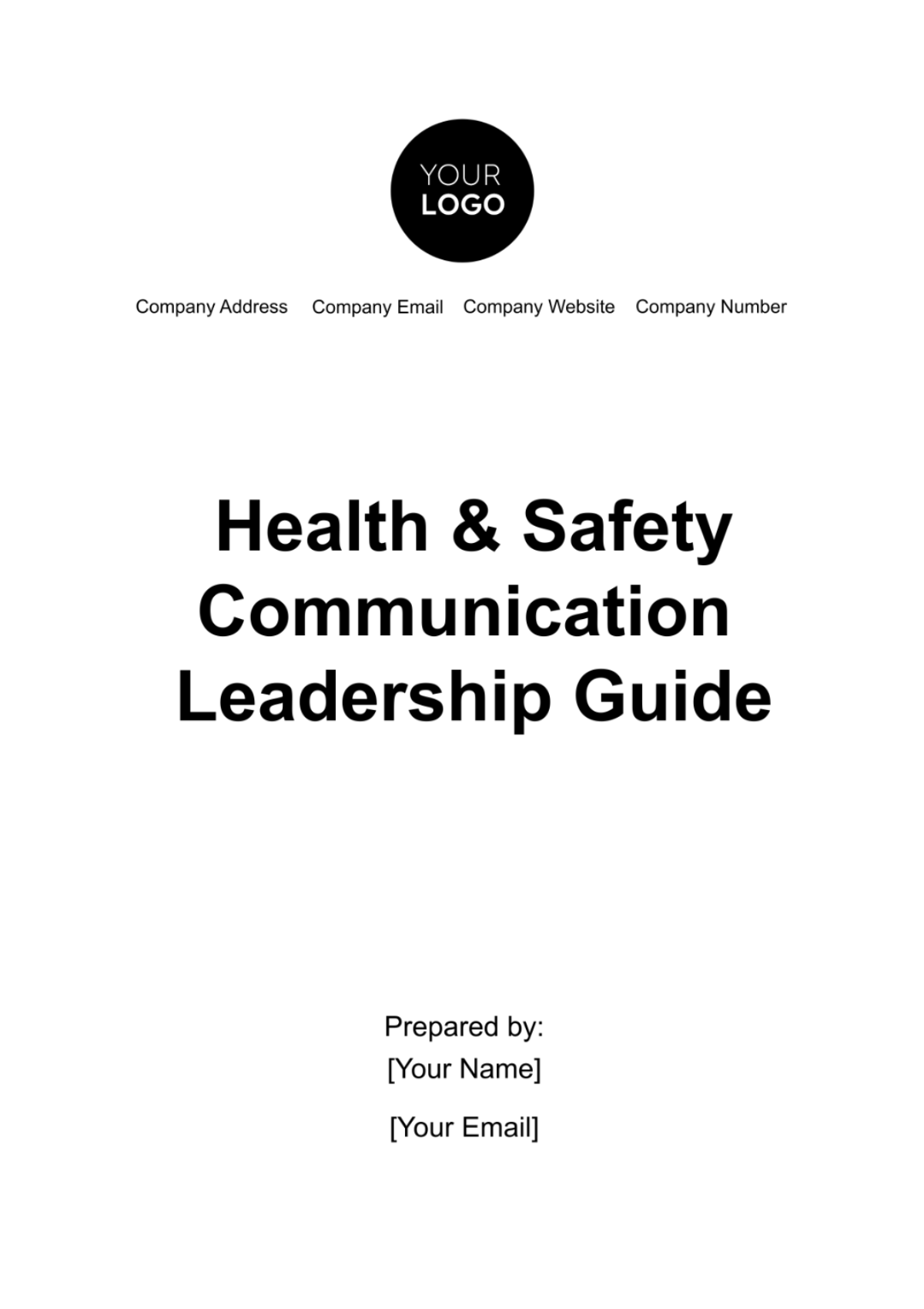 Health & Safety Communication Leadership Guide Template - Edit Online & Download