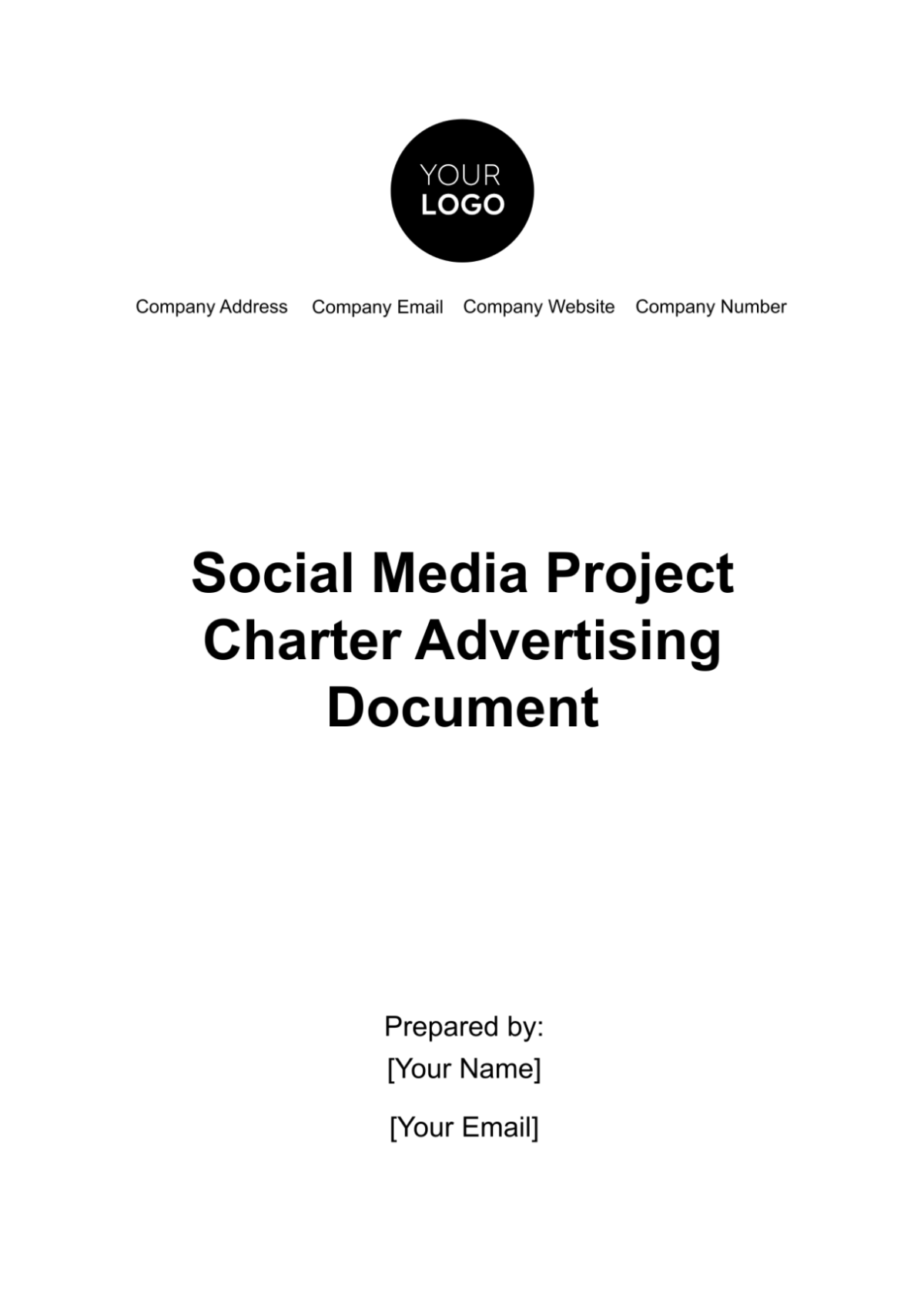 Free Social Media Project Charter Advertising Document Template