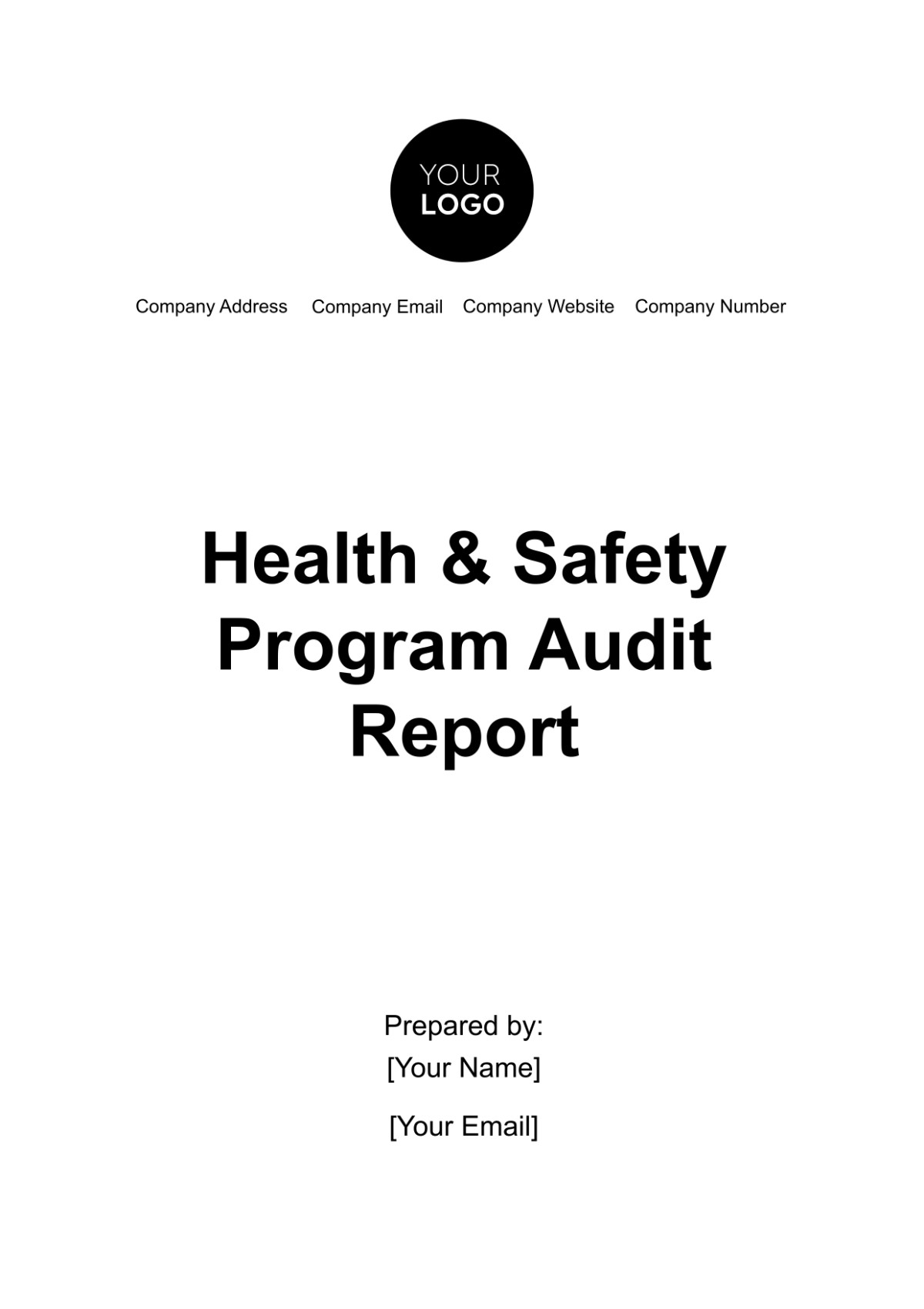 Free Health & Safety Program Audit Report Template