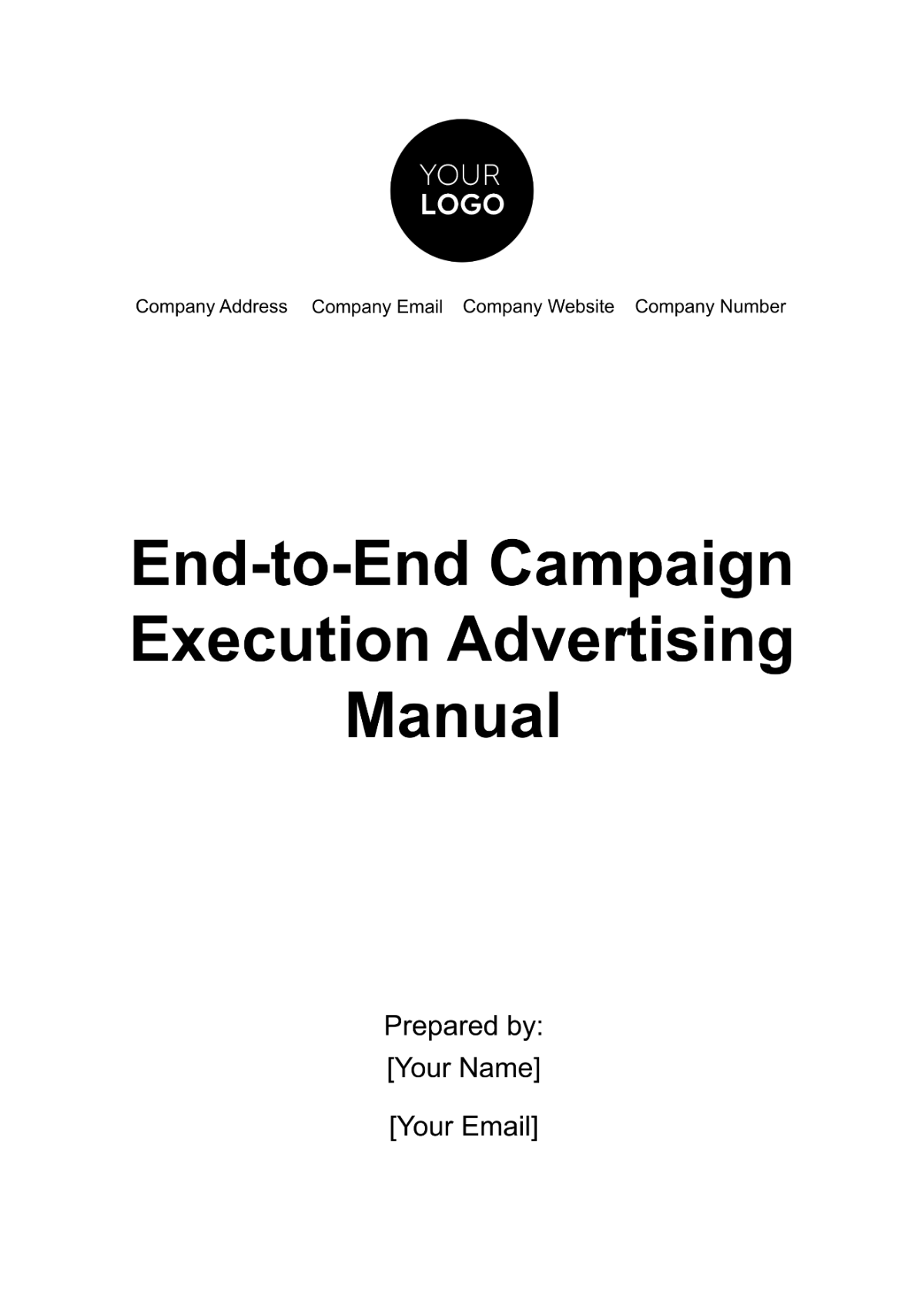 End-to-End Campaign Execution Advertising Manual Template