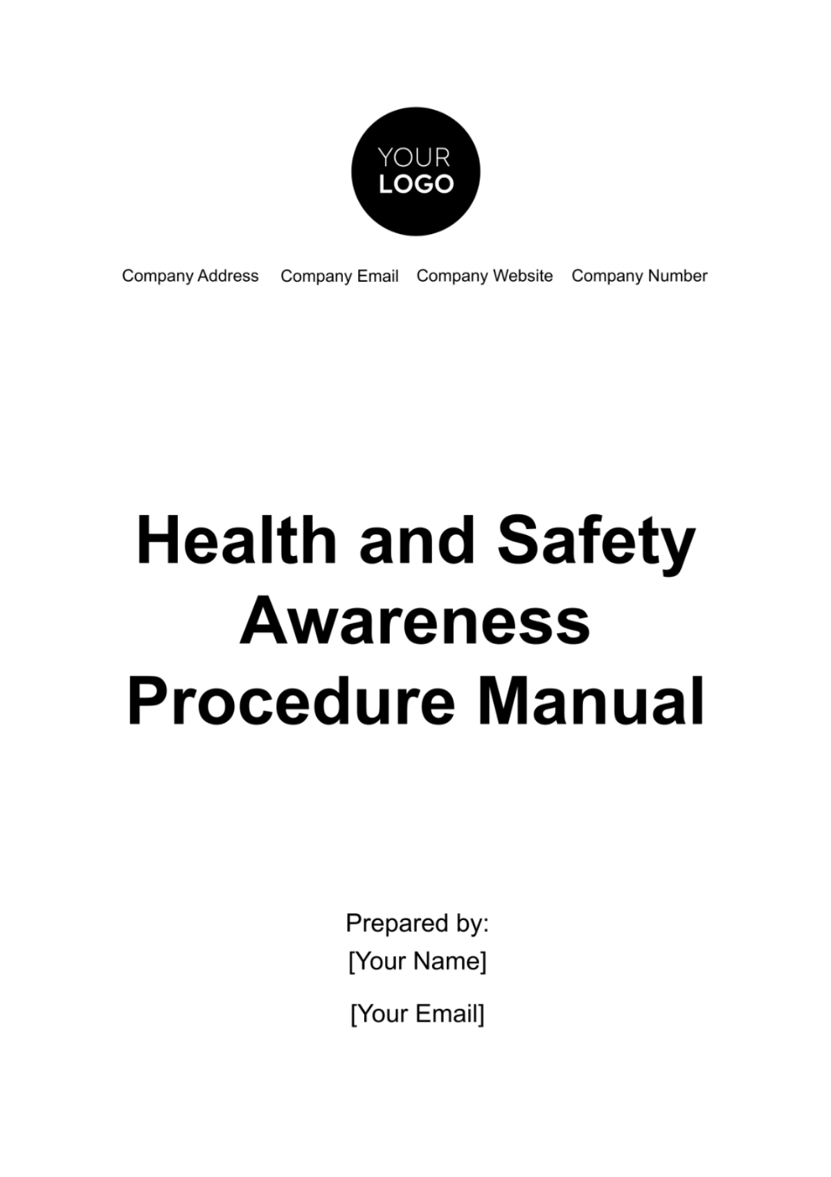 Free Health & Safety Awareness Procedure Manual Template