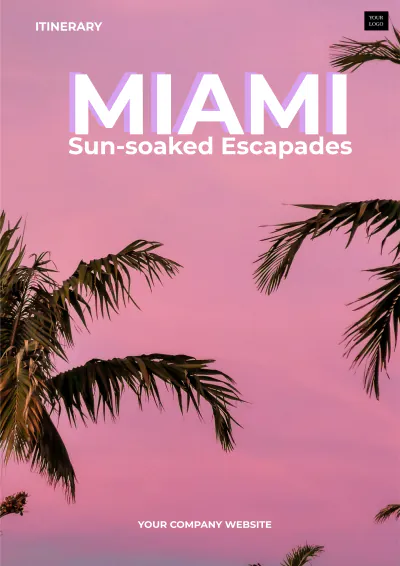 Free Miami Weekend Itinerary Template to Edit Online