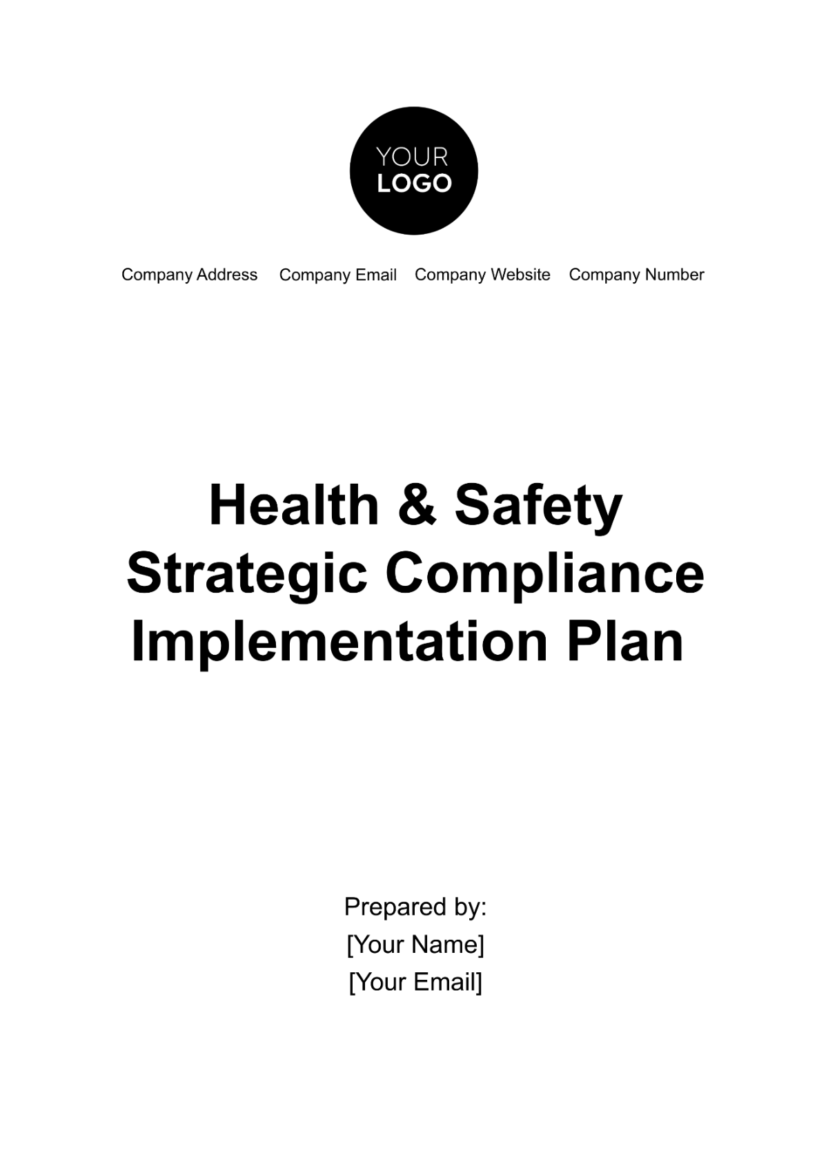 Health & Safety Strategic Compliance Implementation Plan Template