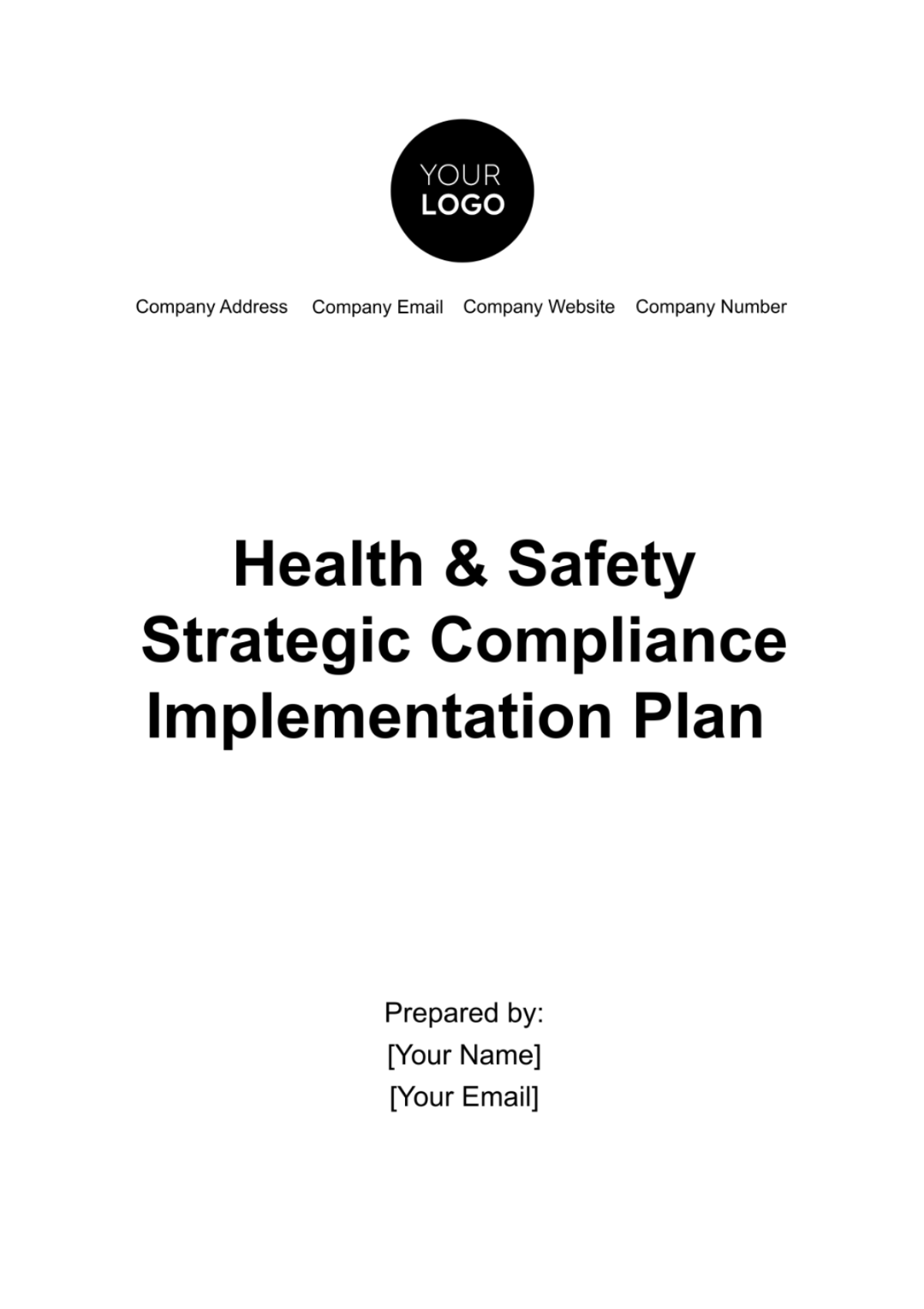 Health & Safety Strategic Compliance Implementation Plan Template