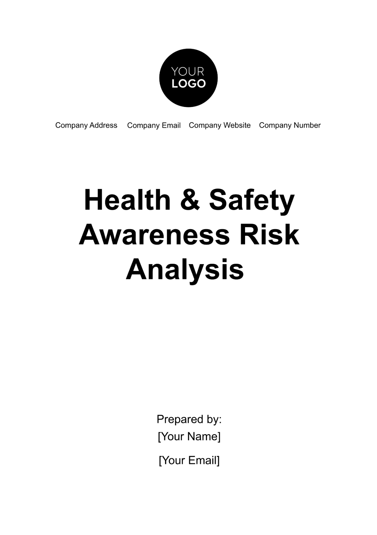 Free Health & Safety Awareness Risk Analysis Template