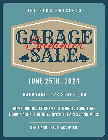 FREE Printable Garage Sale Flyer Template Download 681 Flyers In PSD 