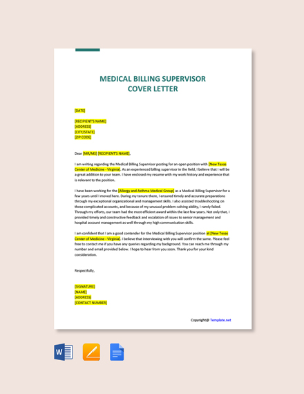 medical billing cover letter samples