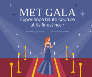 Free Met Gala Ad Banner Template