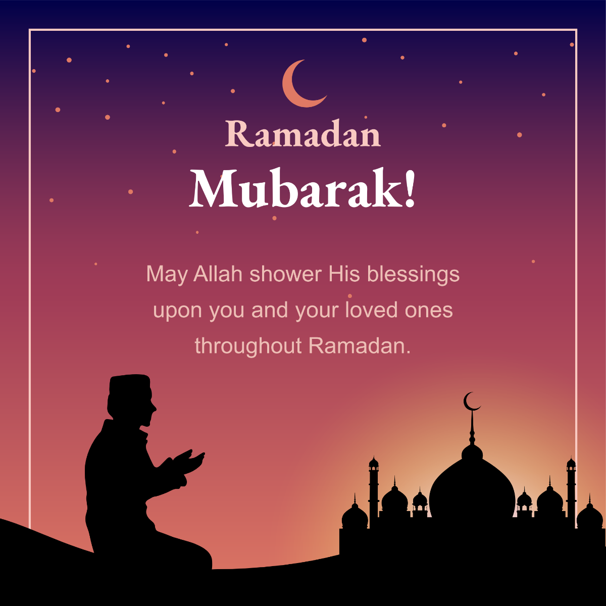 Ramadan Mubarak Social Media Post Template