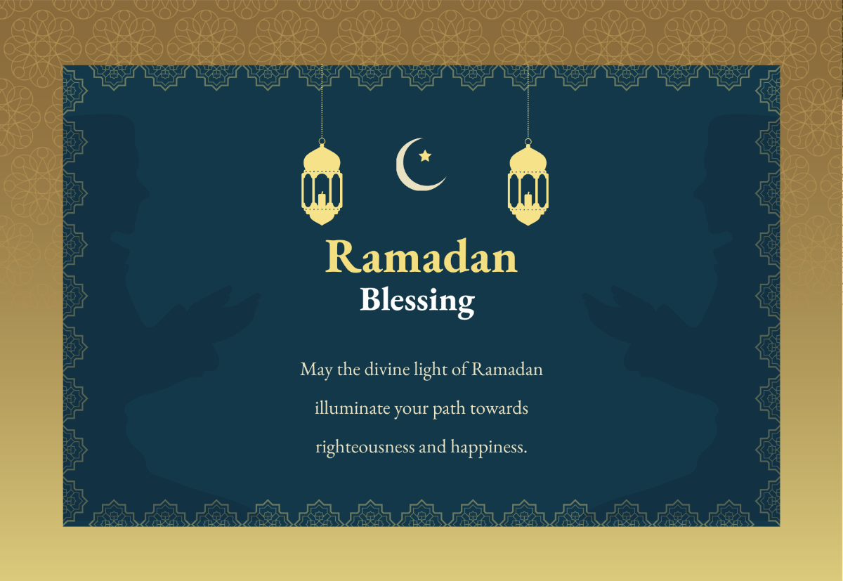 Free Ramadan Blessing Card Template