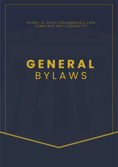 Free General Bylaws Template to Edit Online