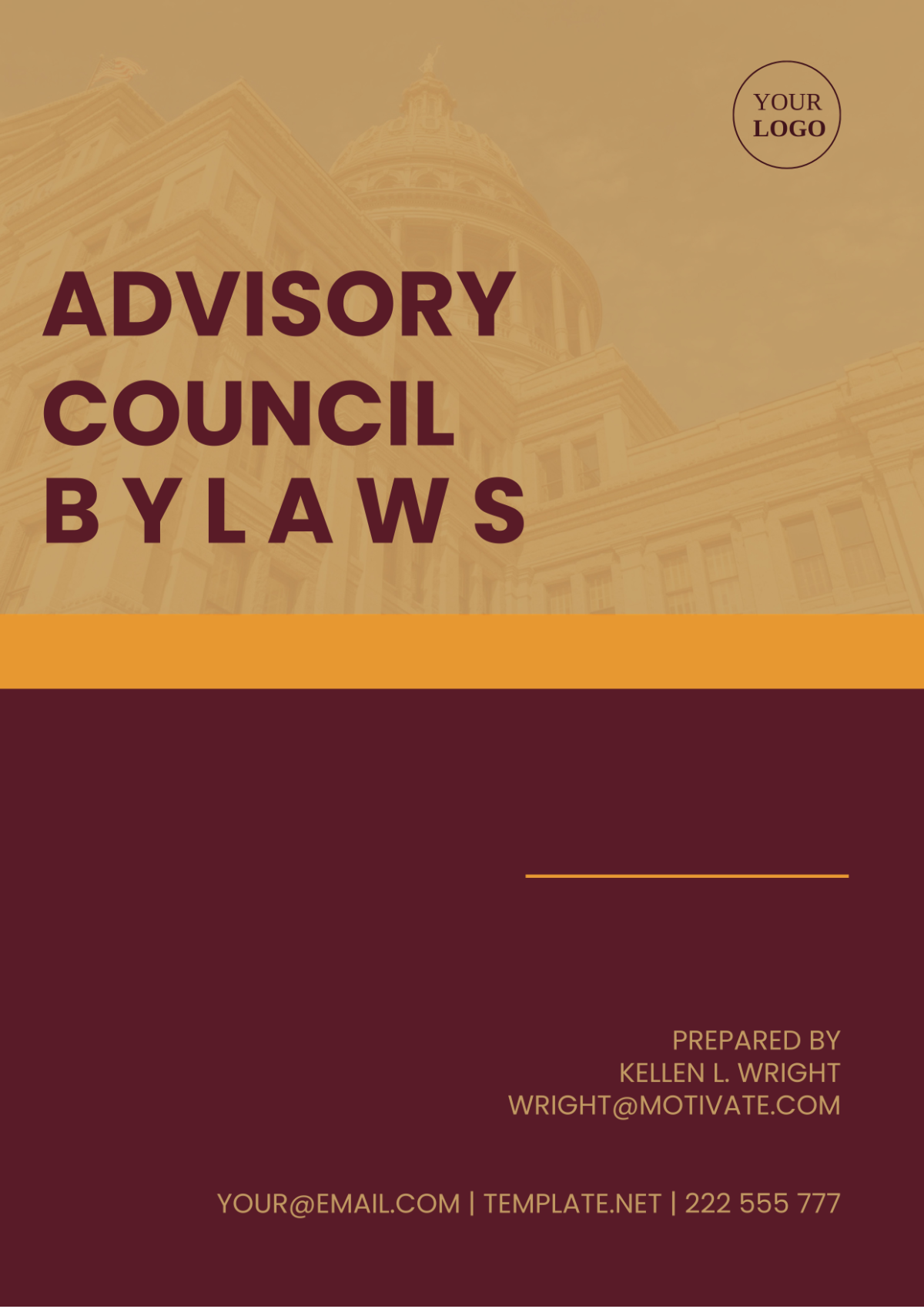 Advisory Council Bylaws Template