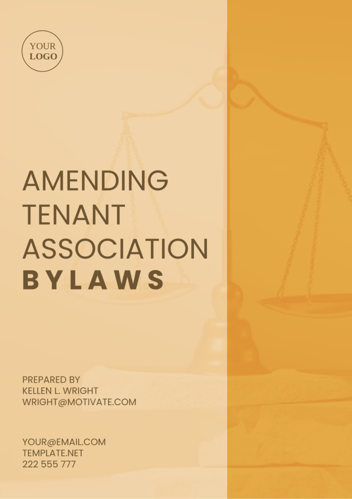 Free Amending Tenant Association Bylaws Template