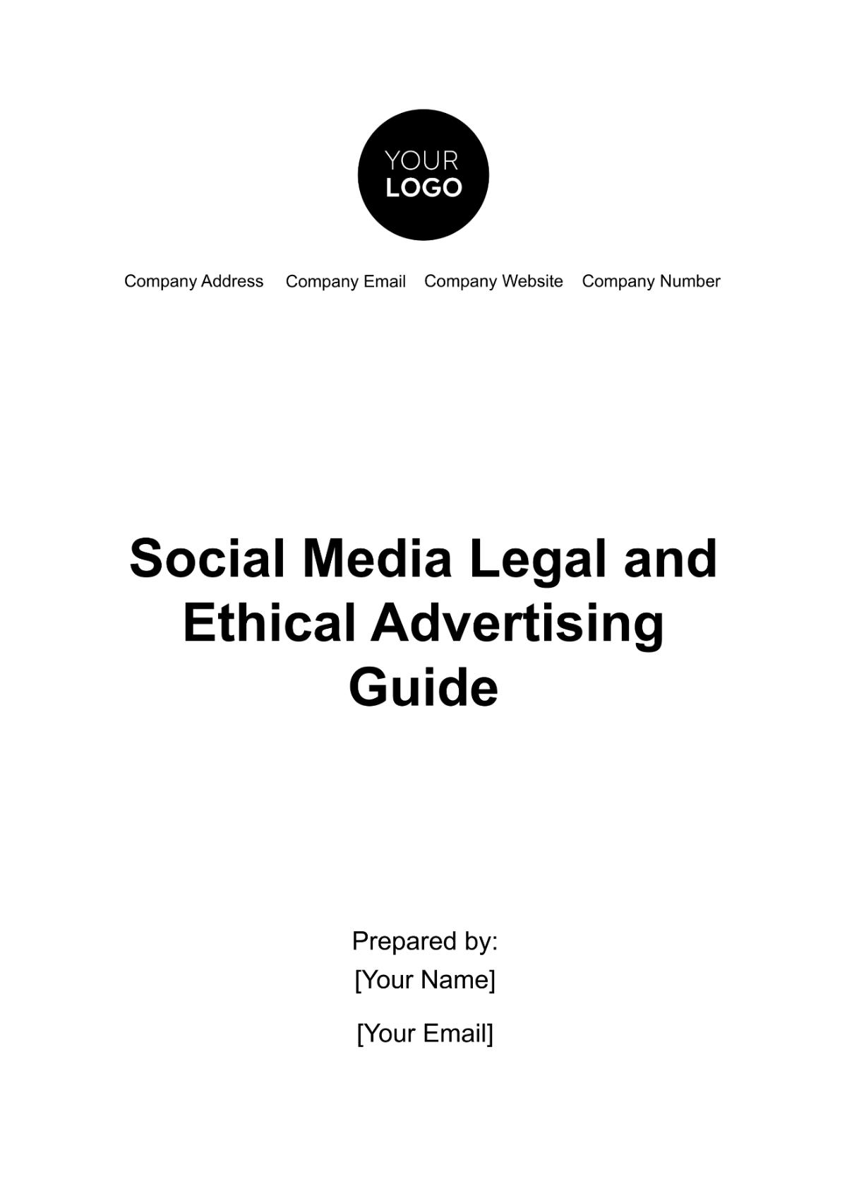 Social Media Legal and Ethical Advertising Guide Template